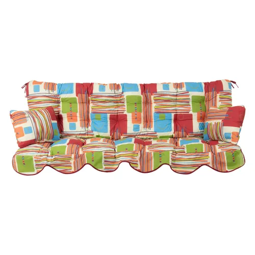 Auflagen Set für Hollywoodschaukel Polster Sitzkissen Bankauflage Kissen 184 cm