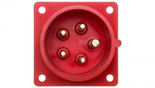 Wtyczka tablicowa 16A 5P 400V czerwona IP44 615-6