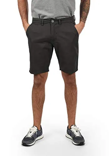 Blend Pierre Herren Chino Shorts Bermuda Kurze Hose mit Stretchanteil, Größe:L, Farbe:Ebony Grey (75111)