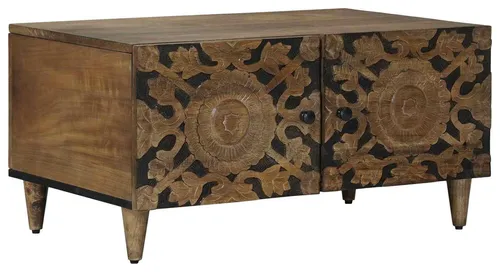 Maison Exclusive Couchtisch aus massivem Mango-Holz 80 x 50 x 40 cm