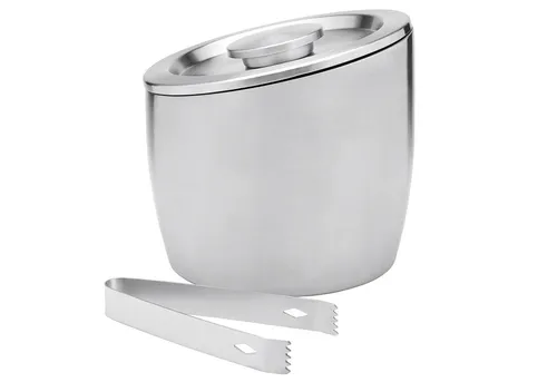 Leopold Vienna LV243001 Eiswürfelbehälter - Eiswürfelformen & Eiswürfelschalen, 2,5 Liter Edelstahlbehälter, ideal für die perfekte Cocktailzubereitung und spülmaschinengeeignet.