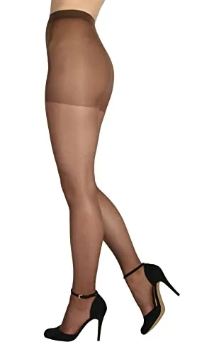BANANALU matte Strumpfhose Damen 20 Den Multifibra Höschenteil mit leichter Stützkraft Matt 20 Mocca XL