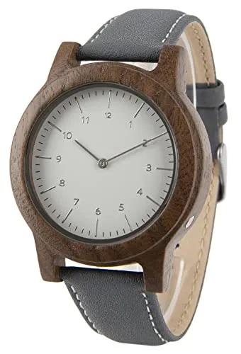 Zeit-Bar Funk-Armbanduhr Damen - Herren, Holzgehäuse