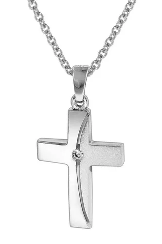 trendor Kette mit Kreuz-Anhänger aus 925 Silber von trendor