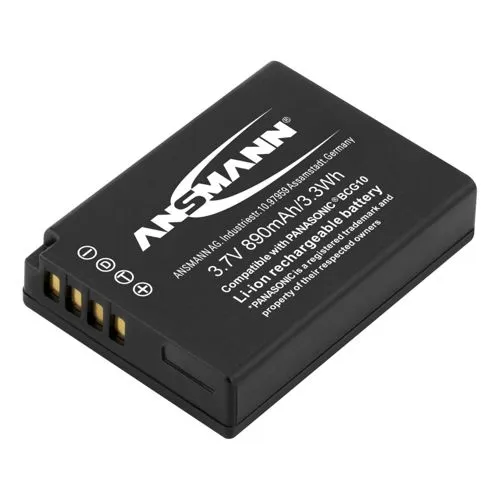 Ansmann DMW-BCG10 Kamera-Akku - Hochwertiger Ersatzakku für DMW-BCG10e, 3.7V 890 mAh, mit langer Lebensdauer und integrierter Schutzelektronik für maximale Sicherheit – ideal für leidenschaftliche Fotografen.