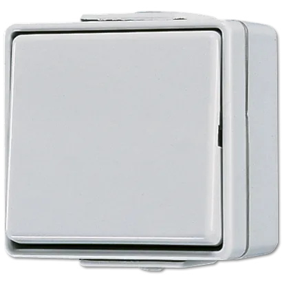 Jung 607W Wippschalter, Kreuz, 10 AX 250 V ~, IP 44, WG 600