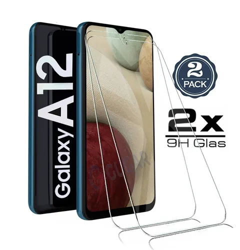 2X für Samsung Galaxy A12 - 9H Panzerfolie HD Echt Glas Display Schutzglas
