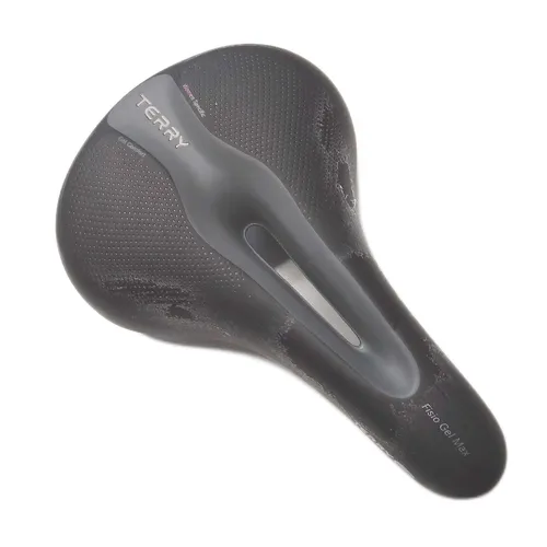 Terry Fisio Gel Max Fahrradsattel Damen - Fahrradsattel für Damen mit breitem Sitzbereich und ComfortGel-Polstern für höchsten Komfort auf langen Touren. Ideal für stressfreies Fahren dank Terry 3-Zonen-Komfortprinzip.