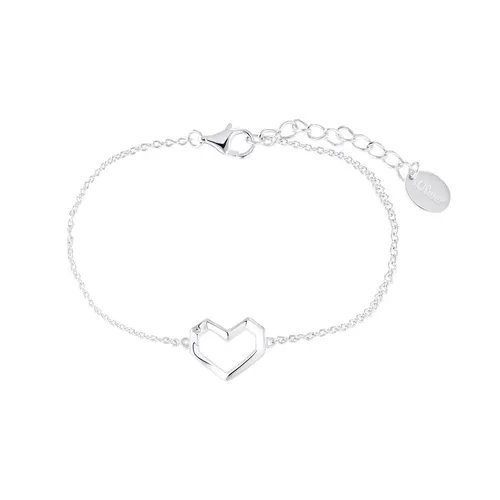 s.Oliver Damen Armband 925 Sterling Silber mit Herz-Anhänger - Elegantes Armband aus 925 Sterling Silber mit Zirkonia und Perlmutt, längenverstellbar von 17 bis 20 cm. Kommt in einer stilvollen Schmuck Geschenk Box – perfekt für besondere Anlässe.
