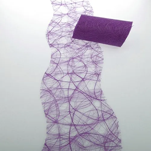 Sizoweb Tischband Wellenschnitt aubergine ca. 12,5 cm Rolle 25 Meter 64W 023-R