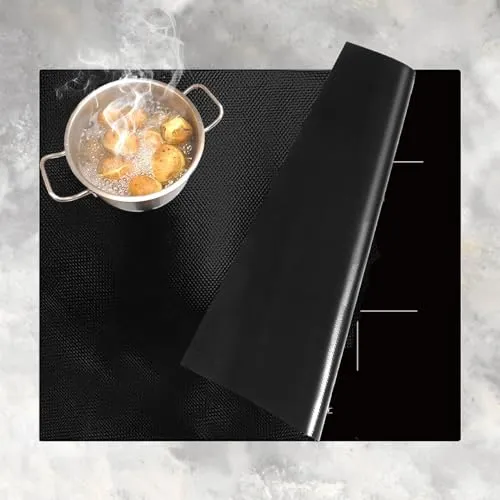 Große Silikon Induktionsschutzmatte 52x60cm - Arbeits- & Kochplattenabdeckung, schützt Ihr Induktionskochfeld vor Kratzern und Ölflecken, hitzebeständig bis 230 ? und leicht zu reinigen.