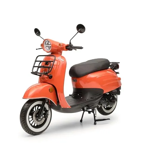 Motorroller Retro Roller Luna Feuerrot 50ccm von Burnout