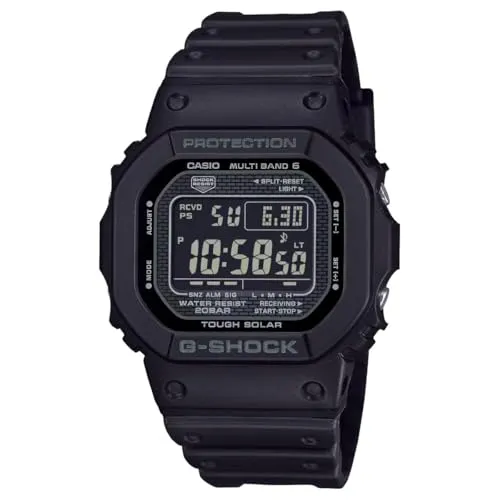 Casio G-Shock Herren Uhr GW-5000HS-1ER - Schwarz - Digitaluhr mit Funksteuerung und Solarbetrieb, wasserdicht bis 20 bar, ideal für sportliche Aktivitäten und einen aktiven Lebensstil.