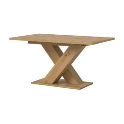 Motion Esstisch X-Fuß 90x150/190cm - Modern und Ausziehbar - Esstisch mit X-Fußgestell in Artisan Eiche Nachbildung, ausziehbar auf 190 cm, pflegeleicht und robust mit 2 mm ABS-Kante für hohe Verschleißfestigkeit. Ideal für moderne und klassische Einrichtungen.