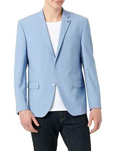 Daniel Hechter Herren Jacket NOS MOD DH-X Blazer, Blau (Light Blue 620) - Sakkos für Herren, superelastische Wollmischung für einen angenehmen Tragekomfort und sommerlich leichtes Gefühl in heller Unifarbe.