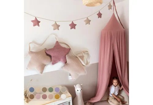 Handgemachte Wimpelkette aus Musselin Baumwolle von lilimaus