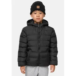 Urban Classics Herren Boys Basic Bubble Jacket Black - Funktionsjacke für kalte Temperaturen, wasserdicht und winddicht, ideal für Outdoor-Aktivitäten im Winter mit zusätzlicher Kapuze und Futter für extra Wärme.