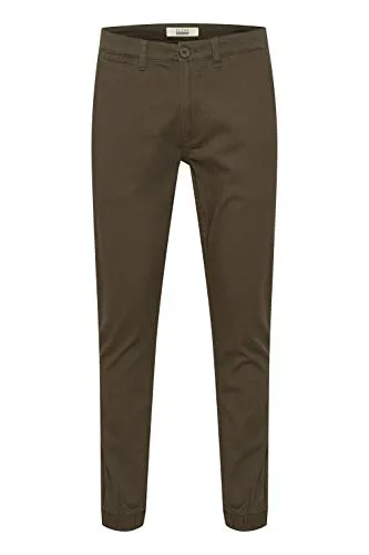 Blend BHPellini Herren Chino Hose - Dusty Green, Größe 36/32 - Wanderhosen aus nachhaltiger Baumwolle mit Stretchanteil für optimalen Komfort. Slim Fit, praktische Taschen und elastische Bündchen für einen modernen Look.
