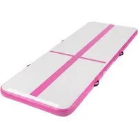 ECD Germany Aufblasbare Gymnastikmatte Airtrack 300x100x10 cm Rosa - Vielseitige aufblasbare Gymnastikmatte mit elektrischer Pumpe, ideal für Fitness, Yoga und Pilates. Stabil und gelenkschonend für sicheres Training. Schnell aufblasbar und perfekt für Innen- und Außenbereich.