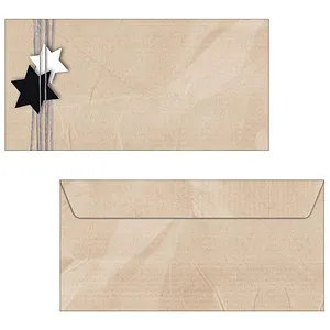 SIGEL Weihnachtsbriefumschläge Christmas Wrapping DIN lang ohne Fenster