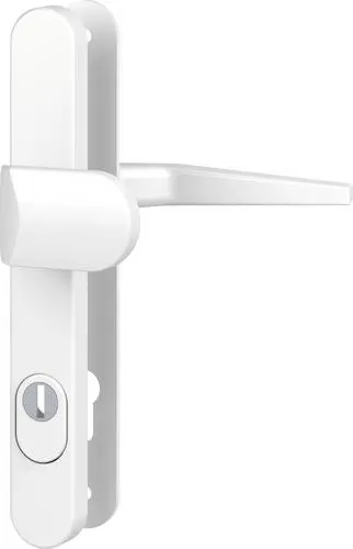 Basi 7903-0409 Vollmaterial-Schutzbeschlag - Moderne Schmalrahmen-Wechsel-Garnitur für Profil- und Rahmentüren, ideal für Innen- und Außenbereich mit hochwertigem Aluminium und 92 mm Abstand.