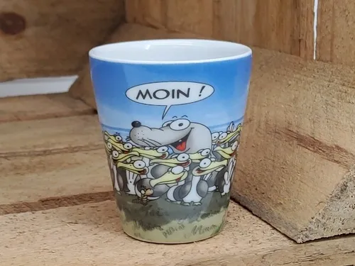 2er Set Hösti Eierbecher Möwen Robbe Moin Cartoon Comic maritim