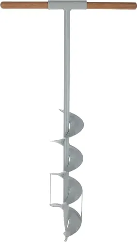 Kerbl Erdbohrer 44486 - Handerdbohrer für müheloses Vorbohren von Zaunpfählen, 150 mm Durchmesser, robuste Bauweise und ergonomisches Design für einfache Handhabung beim Zaunbau.