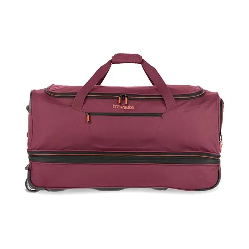 travelite Trolley Reisetasche mit Rollen - mittelgroß, erweiterbar auf 119 Liter, leicht und praktisch für Reisen und Sport, Bordeaux