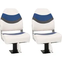 vidaXL 4-tlg. Bootssitz-Set mit hoher Rückenlehne - Praktisches, klappbares Bootssitz-Set aus PVC und PU, wasserfest und leicht zu reinigen. Hohe Rückenlehne mit Kompressionsschaum für optimalen Komfort. Robuste Aluminiumkonstruktion für lange Haltbarkeit.