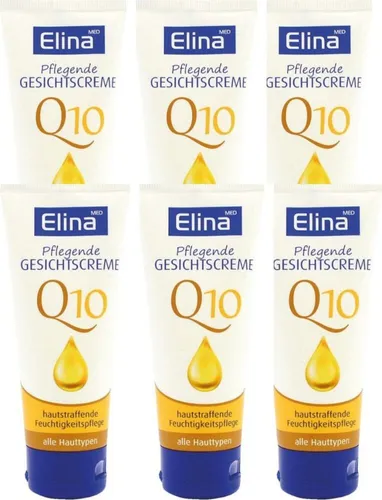 6x75 ml Creme Elina Gesichtscreme Q10 in Tube