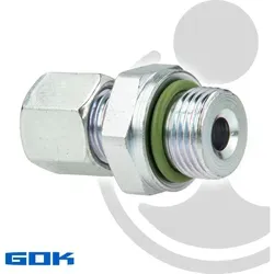 Schneidringverschraubung Typ Gerb-o - Verschraubung Ø 8 Mm X G 3/8 Zoll Ag & O-ring, Stahl Verzinkt, Schneidring Messing