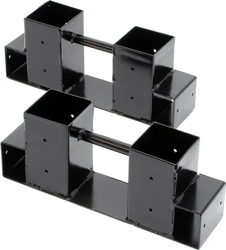 Wiltec Holzstapelhilfe für Kaminholz im 2er Set, 335 x 85 x 130 mm, Brennholz Stapelhilfe Gestell für Feuerholz und Brennholz, Holzhalter