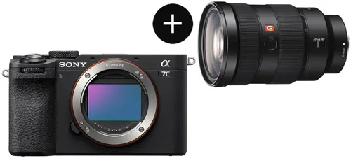 Sony Objektiv FE 24-70mm F2.8 GM mit Alpha 7C II Systemkamera - Vielseitiges Kameraset mit 33 MP Auflösung, 10 B/s Serienaufnahme und KI-Autofokus. Ideal für kreative Fotografie und beeindruckende Videoaufnahmen.