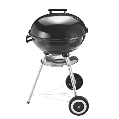 LANDMANN Holzkohlegrill BBQ Kugelgrill, Ø 37 cm mit Deckel - Grill Standgrill für perfekte BBQ-Abende, herausnehmbarer verchromter Grillrost und kompakte Maße für einfache Handhabung.