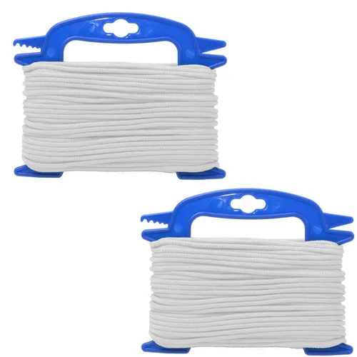 2x Seil Universalseil Allzweckseil Polypropylen 25 Meter x 4 mm Schnur Tau weiß