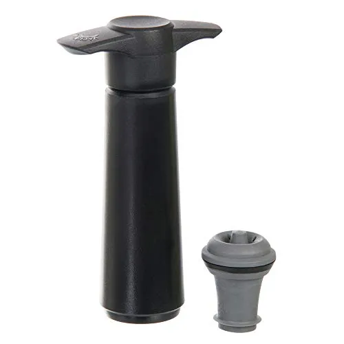 wenco Weinpumpe mit Stopfen, Schwarz, 516440