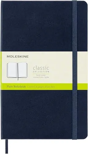 Moleskine Notizbuch, A5, Blanko, harte Hülle, L, saphir