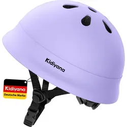 Kidiyana Kinderhelm XS 48–54 cm – verstellbarer Fahrrad-, Skate- & Rollerhelm, stoßfeste PC-Schale, ab 1 Jahr, Lila - Rosa
