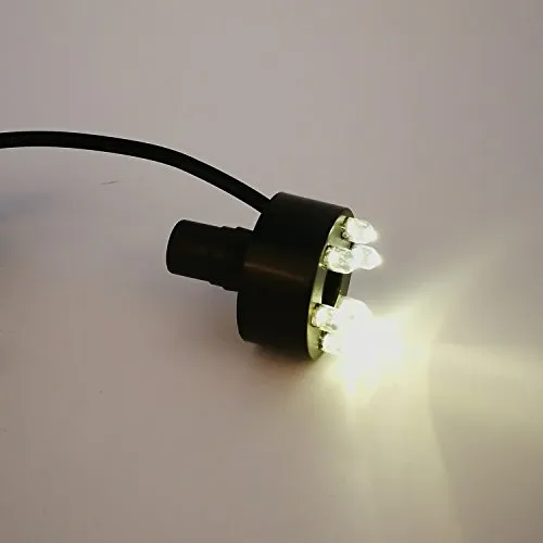 Köhko LED-Ring-Beleuchtung inkl. 2 Meter Anschlusskabel für Quellsteinbrunnen 29002 Warmweiß