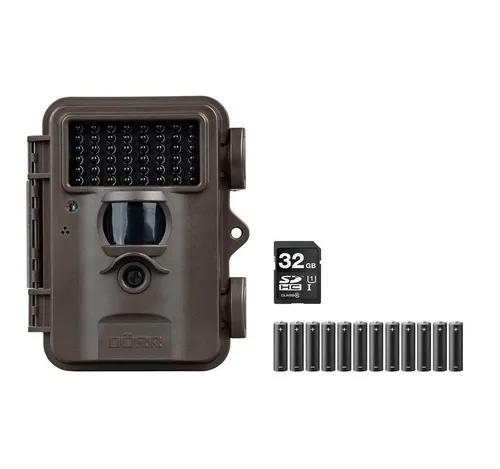 DÖRR Snapshot Mini Black 30MP 4K Komplettset | Überwachungskamera - Wildkamera - Fotofalle - 30MP - Ultra HD 4K Videos - 940nm IR LEDs - Black LEDs | für den Innen- und Außenbereich (Starter-Kit)