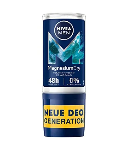 Nivea Deo Roller Men MagnesiumDry 48h Deo-Schutz - Herren Deodorant mit 48h Schutz, enthält Magnesium für ein frisches Hautgefühl und ist ideal für aktive Männer.