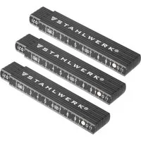 STAHLWERK Zollstock 3er Set 1 Meter Präziser Kunststoff-Gliedermaßstab Meterstab