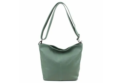 ITALYSHOP24 Schultertasche MADE IN ITALY Damen Leder Tasche Shopper Umhängetasche Cross Over Body, Brusttasche Bag große 3xFach geteiltes Hauptfach Freizeit Abend