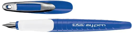 herlitz Füllhalter my.pen Federbreite: L blau/weiß für Linkshänder