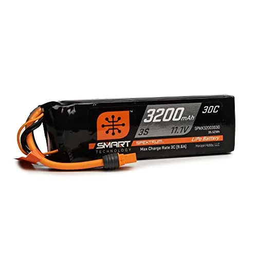 Spektrum 11,1 V 3200 mAh 3S 30C Smart LiPo-Akku IC3 - RC Batterien, leistungsstarker LiPo-Akku mit 30C Entladungsrate für optimale Performance bei RC-Modellen.
