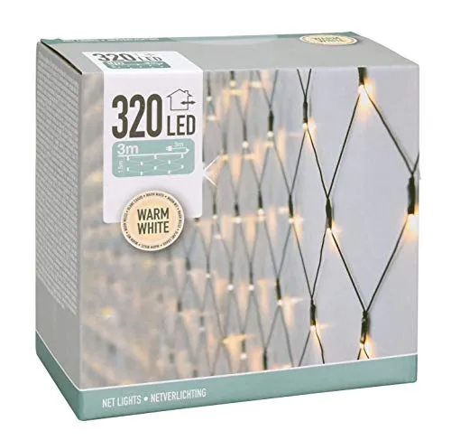 Deko Lichternetz mit 320 LED in grün von Spetebo