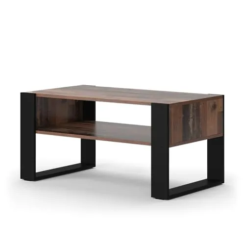 Vicco Couchtisch Olli, Antikholz-Optik/Schwarz