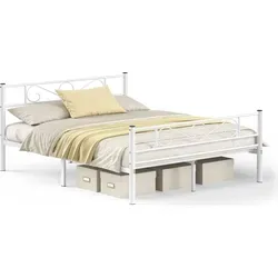 VASAGLE Metallbettgestell 160 x 200 cm mit Kopfteil