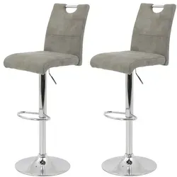 2er Set Barhocker Miranda II in grau von Hela Tische