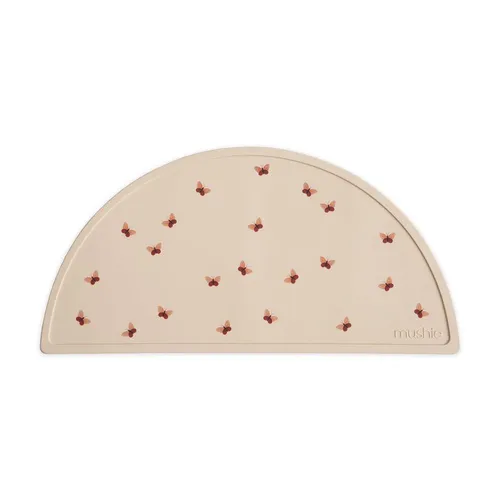 Mushie Silicone Mat Butterflies, Schmutzabweisend & Spühlmaschinenfest